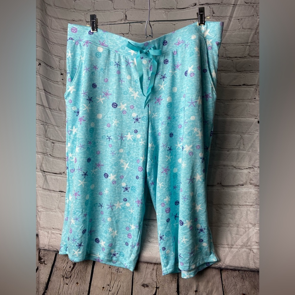 Soft sleep seaside print pant, size large